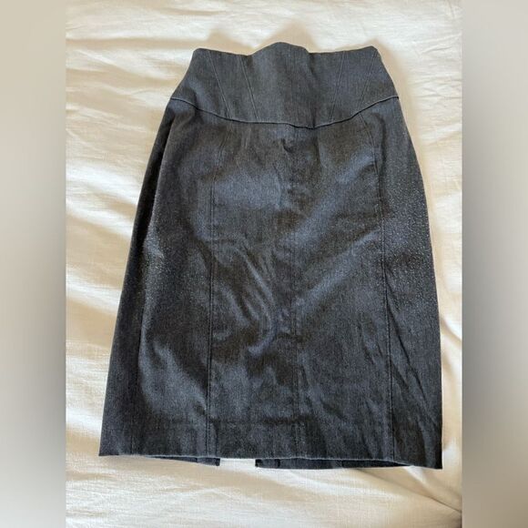 Express Gray Pencil Skirt - Picture 2 of 7